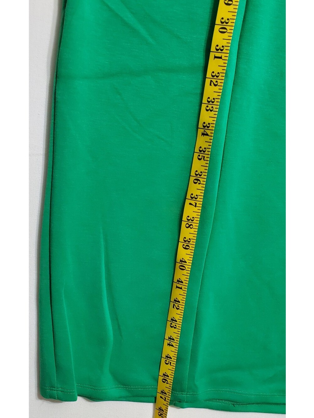 NWT Torrid midi studio bodycon dress jelly bean green slit stretch short sleeves - Picture 9 of 11